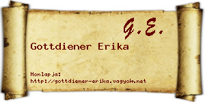 Gottdiener Erika névjegykártya